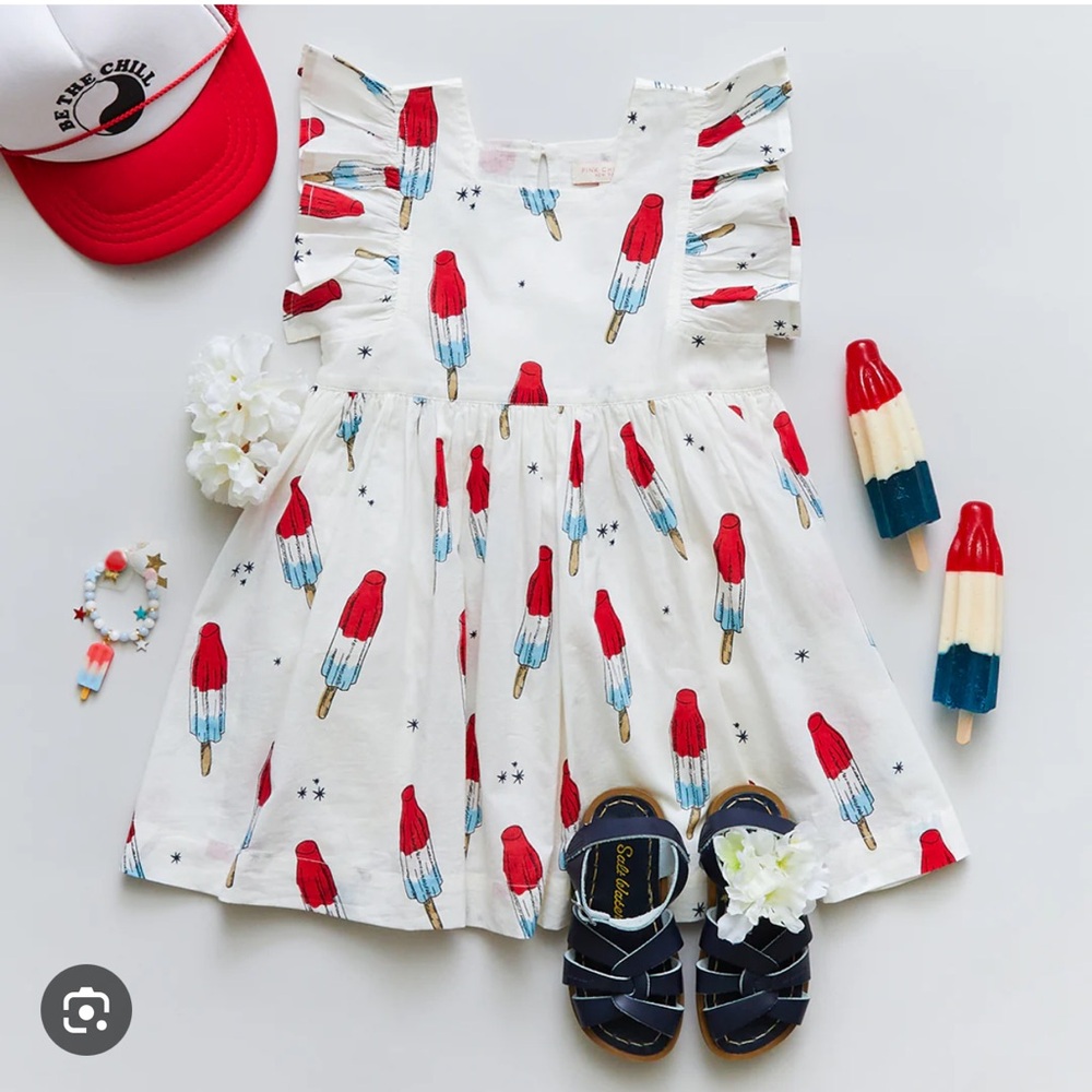 Pink Chicken Bomb Pop Print Dress